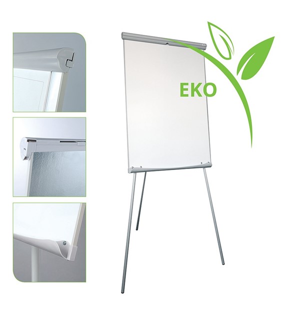 FLIPCHART SUCHOŚCIERALNO-MAGNETYCZNY 70x100  ecoBoards na Trójnogu