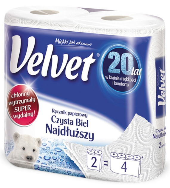 RĘCZNIK KUCHENNY Velvet Najdłuższy opak. 2 rolki