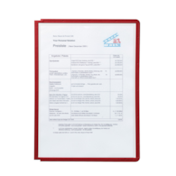 PANELE PREZENTACYJNE A-4 SHERPA CZERWONE opak. 5 szt.