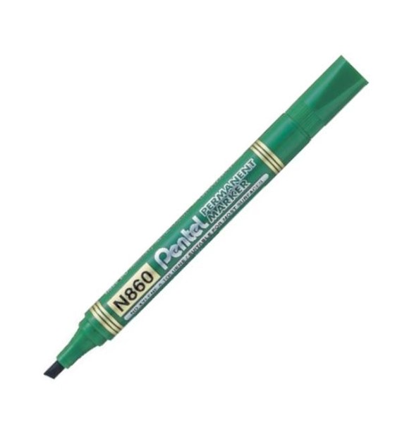 MARKER PERMANENT PENTEL ŚCIĘTY  N860  ZIELONY opak. 12 szt.