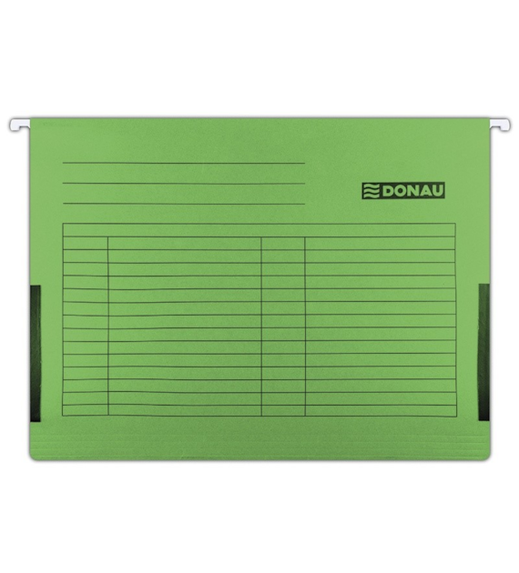 TECZKA WISZĄCA A-4 ZIELONA 230G Z PŁÓCIENNYMI BOCZKAMI  opak. 5 szt.