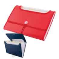 TECZKA HARMONIJKA 12 PRZEGRÓD D.rect z gumką czerwona