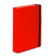 TECZKA Z GUMKĄ A-4/5CM CARIBIC Jasna Czerwona