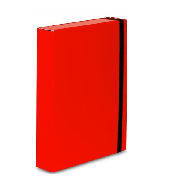 TECZKA Z GUMKĄ A-4/5CM CARIBIC Jasna Czerwona