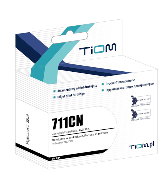 TIOM HP 711 CZ130A/T520/29ML/CYAN