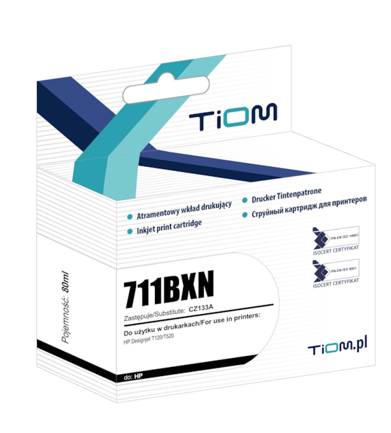 TIOM HP 711 CZ133A/80ML/CZARNY