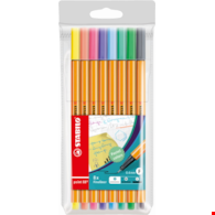 CIENKOPIS STABILO KPL-8 kolorów pastelowe