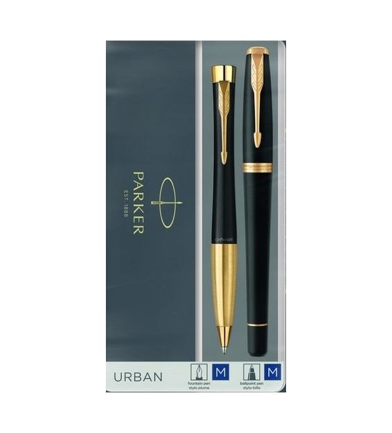 KOMPLET PARKER URBAN PIÓ/DŁ.CZARNY MAT GT