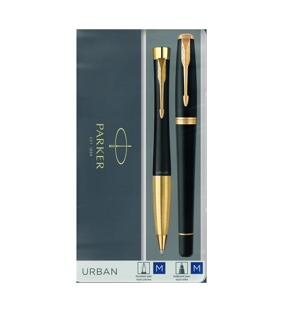 KOMPLET PARKER URBAN PIÓ/DŁ.CZARNY MAT GT