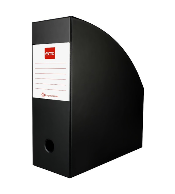 POJEMNIK NA CZASOPISMA PCV A-4/110mm czarny