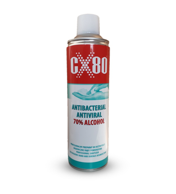 PŁYN DO DEZYNFEKCJI RĄK CX 80  500ML AEROZOL 8% opak. 24 szt.