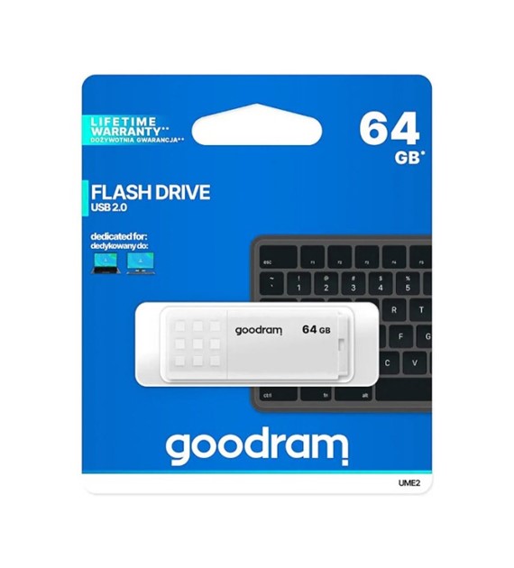 PAMIĘĆ PENDRIVE  64 GB Goodram USB 2.0 white