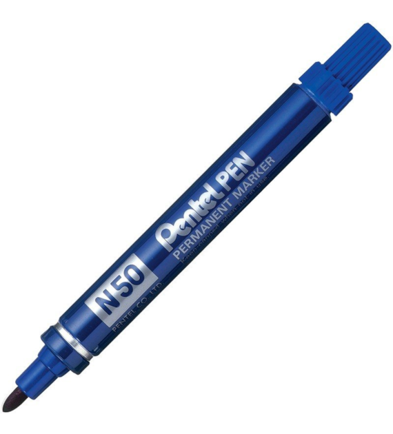 MARKER PERMANENT PENTEL OKRĄGŁY N50 1,5MM NIEBIESKI opak. 12 szt.