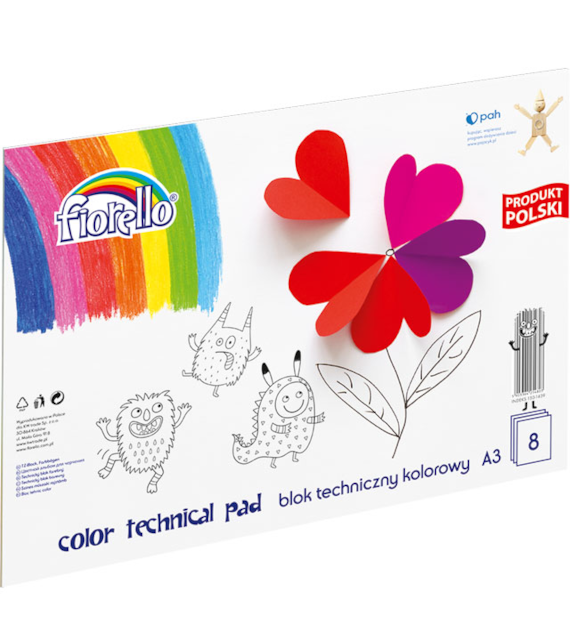 BLOK TECHNICZNY A-3/8K KOLOR