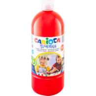 FARBA TEMPERA CARIOCA CZERWONA 1L