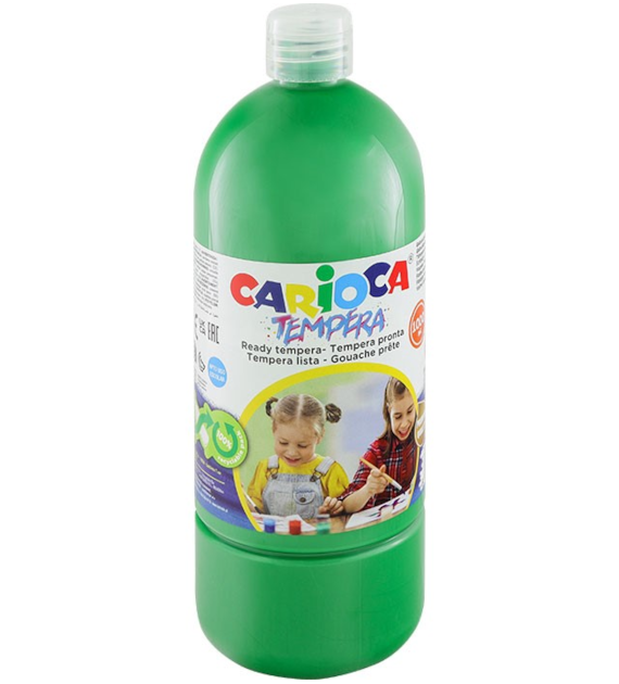 FARBA TEMPERA CARIOCA ZIELONA 1L