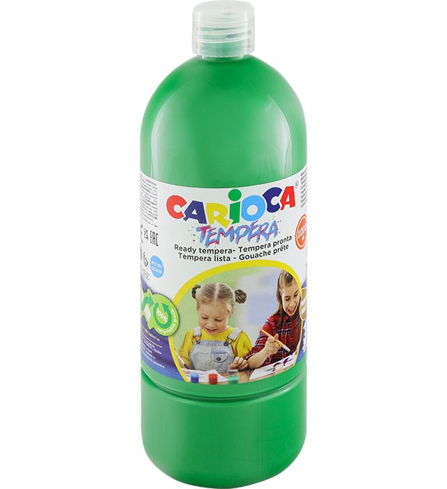 FARBA TEMPERA CARIOCA ZIELONA 1L