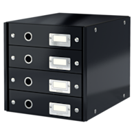 POJEMNIK Z 4 SZUFLADAMI LEITZ C&S WOW CZARNY