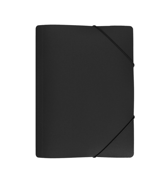 TECZKA Z GUMKĄ A-4/PLASTIKOWA BIURFOL SZEROKA CZARNA