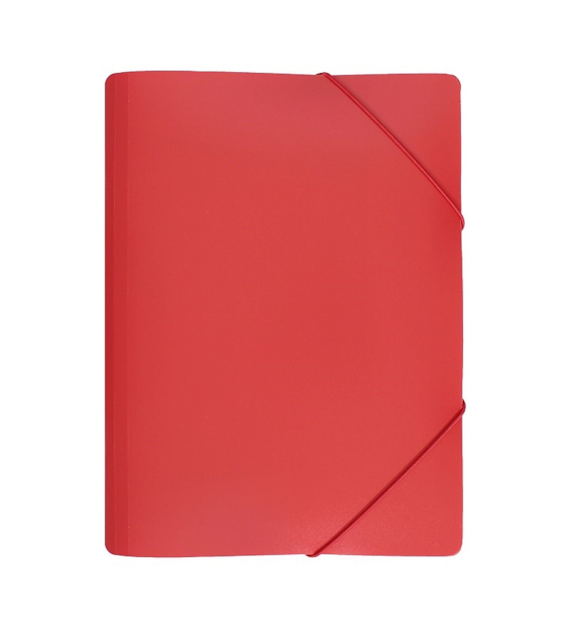 TECZKA Z GUMKĄ A-4/PLASTIKOWA BIURFOL SZEROKA CZERWONA