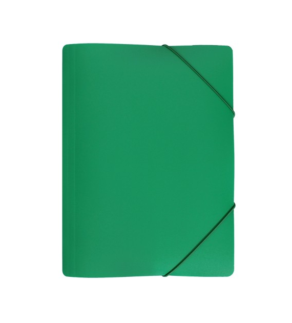 TECZKA Z GUMKĄ A-4/PLASTIKOWA BIURFOL SZEROKA ZIELONA