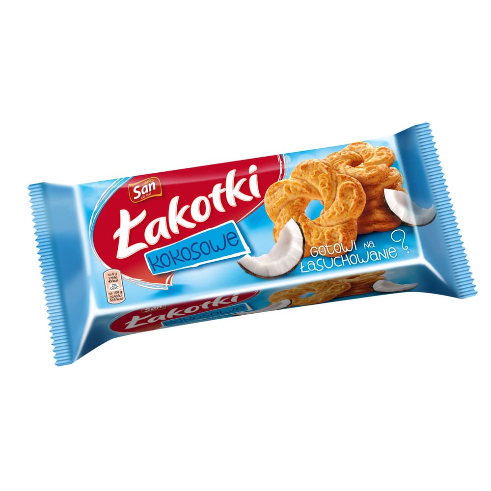 CIASTKA ŁAKOTKI KOKOSOWE 168G