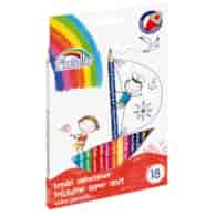KREDKI OŁÓWKOWE 18 kolorów FIORELLO SUPER SOFT TRÓKĄTNE