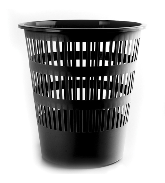 KOSZ NA ŚMIECI PLASTIK AŻUROWY 12L CZARNY