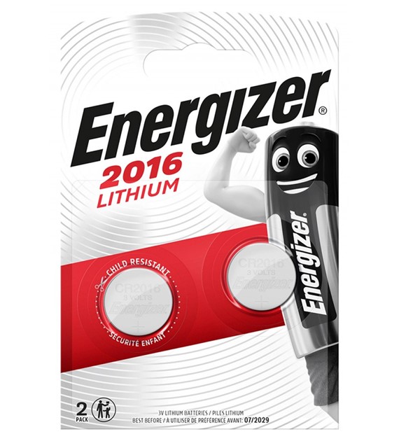 BATERIA CR2016 3V ENERGIZER opak. 2 szt.