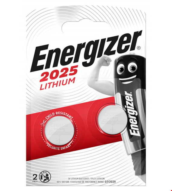 BATERIA CR 2025 3V ENERGIZER BLISTER opak. 2 szt.