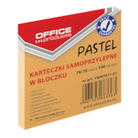 NOTES SAMOPRZYLEPNY 76X76 OFFICE POMARAŃCZ opak. 12 szt.