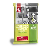 ŚCIERECZKI NAWILŻANE  Uniwersalne Anna Zaradna limonka  opak. 40 szt.