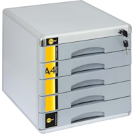 POJEMNIK Z 5 SZUFLADAMI Z KLUCZYKIEM YELLOW ONE METALOWY YL-SM05