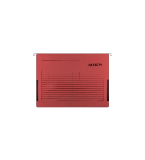 TECZKA WISZĄCA A-4 CZERWONA 230G Z PŁÓCIENNYMI BOCZKAMI  opak. 5 szt.