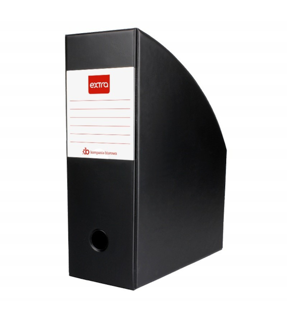 POJEMNIK NA CZASOPISMA PCV A-4/100mm czarny