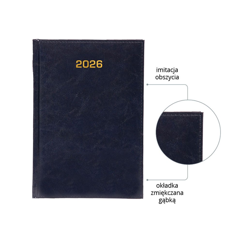 KALENDARZ A-5 BALADEK UKŁAD DZIENNY GRANAT