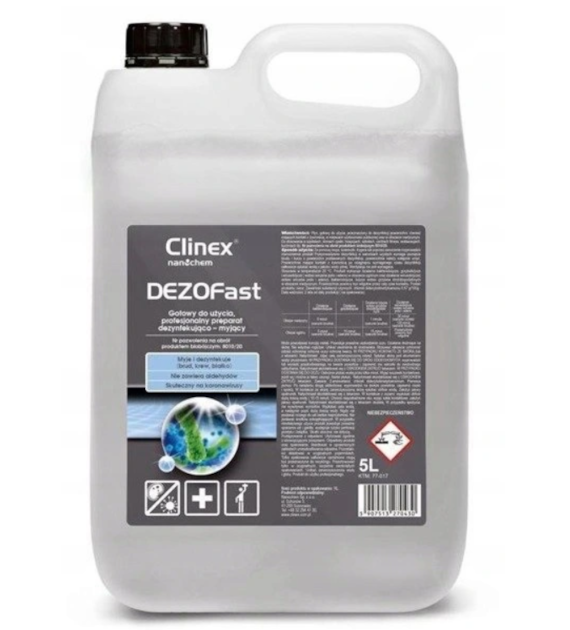 PŁYN DO DEZYNFEKCJI POWIERZCHNI CLINEX DEZO FAST 5L