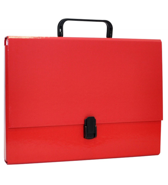 TECZKA Z RĄCZKĄ A-4/5CM OFFICE CZERWONA opak. 7 szt.