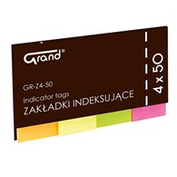 ZAKŁADKI INDEKSUJĄCE PAPIEROWE 4 KOL. 50X20/4X50 GR-Z4 GRAND