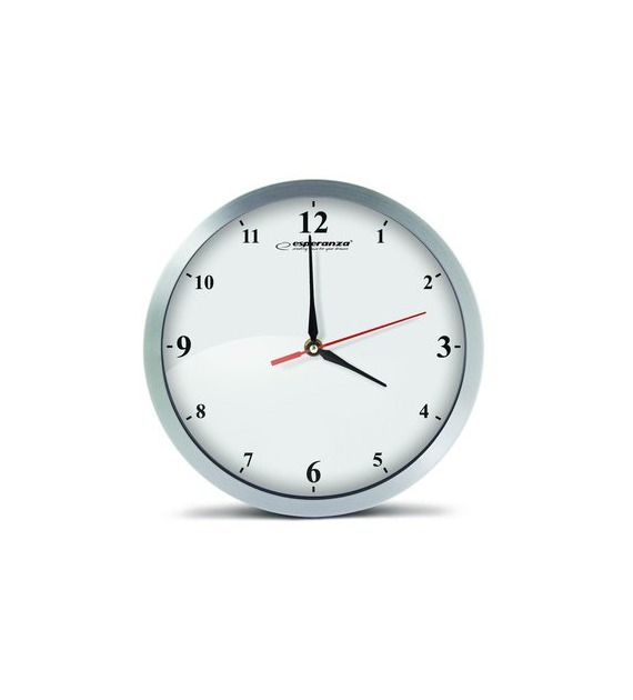 ZEGAR ŚCIENNY DETROIT SREBRNY ESPERANZA średnica 30cm