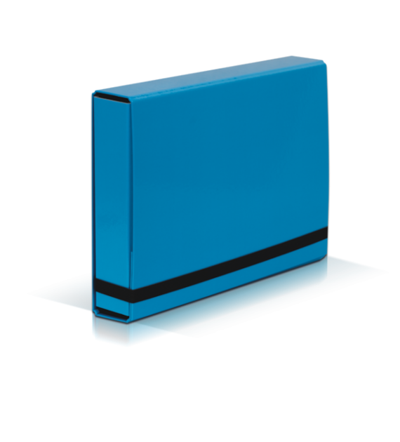 TECZKA Z GUMKĄ A-4/5CM CARIBIC Jasna Niebieska