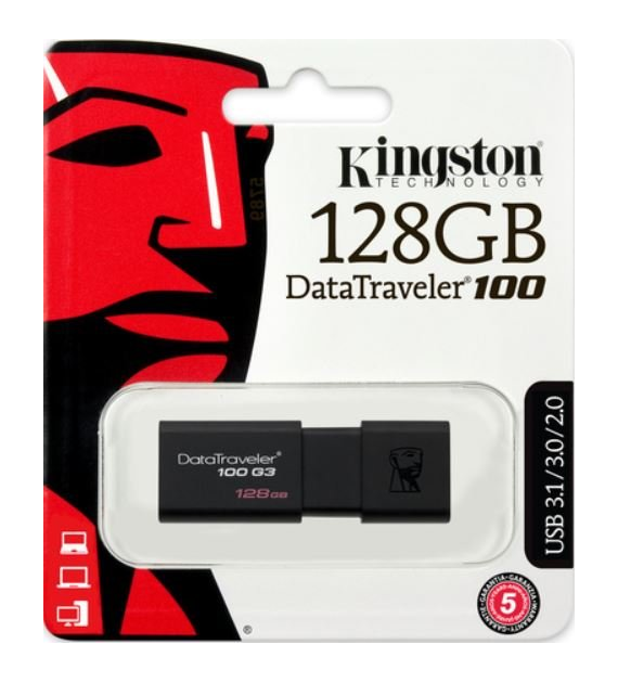 PAMIĘĆ PENDRIVE 128 GB USB 3.0 KINGSTON