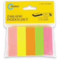 ZAKŁADKI INDEKSUJĄCE PAPIEROWE 5 kol. 15X50/100