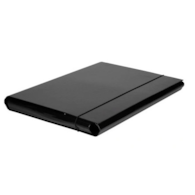 TECZKA Z GUMKĄ A-4/4 cm Skrzydłowa Czarna