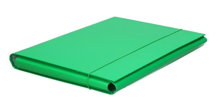 TECZKA Z GUMKĄ A-4/3,5CM SKRZYDŁOWA JASNOZIELONA opak. 15 szt.