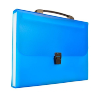 TECZKA HARMONIJKA 13 Przegród Tetis z rączką niebieska