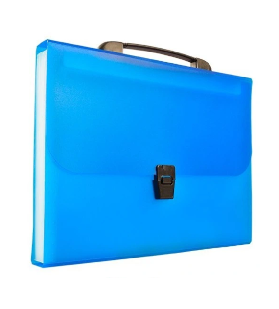 TECZKA HARMONIJKA 13 Przegród Tetis z rączką niebieska