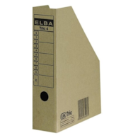 POJEMNIK NA CZASOPISMA ŚCIĘTY TEKTURA BRĄZOWY 100MM ELBA TRIC4