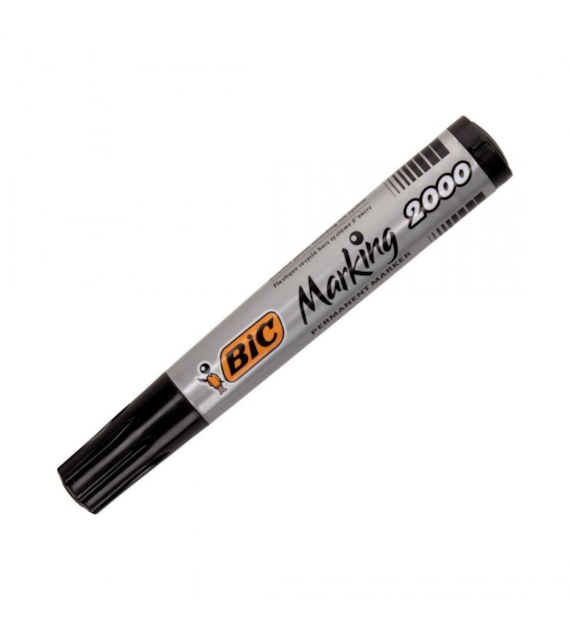 MARKER PERMANENT BIC ECOLUTIONS OKRĄGŁY CZARNY opak. 12 szt.