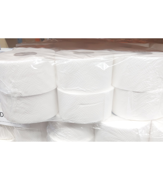 PAPIER TOALETOWY BIAŁY 2 warst. Celuloza Jumbo  worek 12 rolek